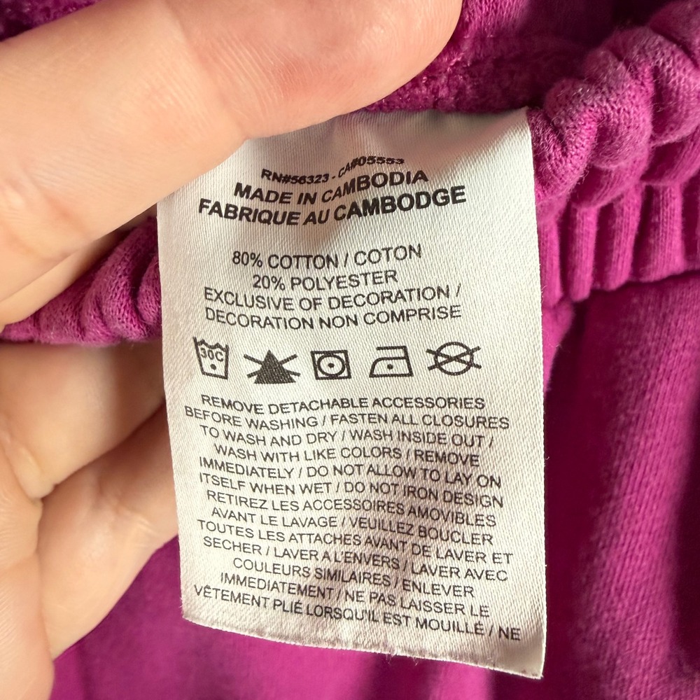 Nike Air Women's 2X Magenta Pink Jogger Sweatpants Logo Zip Pockets Athletic - Picture 6 of 6